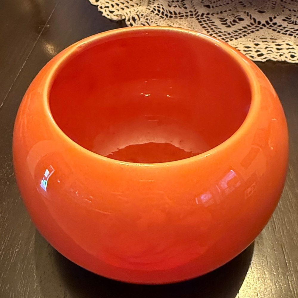 Vintage Haeger M R Potts Design USA Pottery Orange Glazed